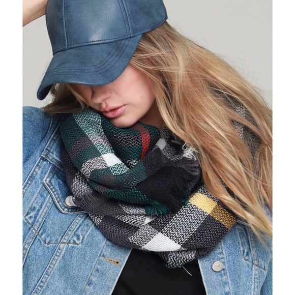 Plaid Infinity Scarf - Picture 2 of 4